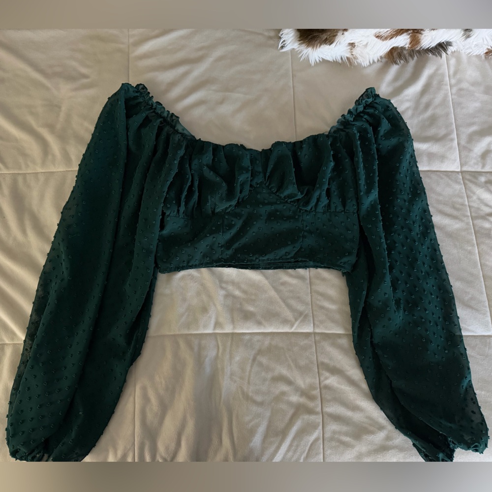 SHEIN Kids Forest Green Textured Bottoms